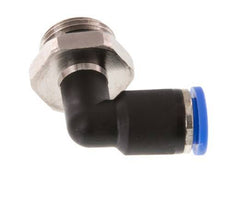8mm x G3/8'' 90 graden L-verbinding Messing/PA 66 Insteekfitting Buitendraad Draaibaar NBR [2 Stuks]