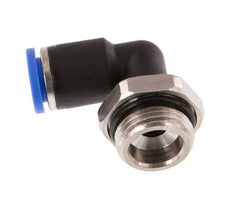 8mm x G3/8'' 90 graden L-verbinding Messing/PA 66 Insteekfitting Buitendraad Draaibaar NBR [2 Stuks]