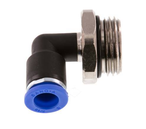 8mm x G1/2'' 90 graden L-verbinding Messing/PA 66 Insteekfitting Buitendraad Draaibaar NBR [2 Stuks]