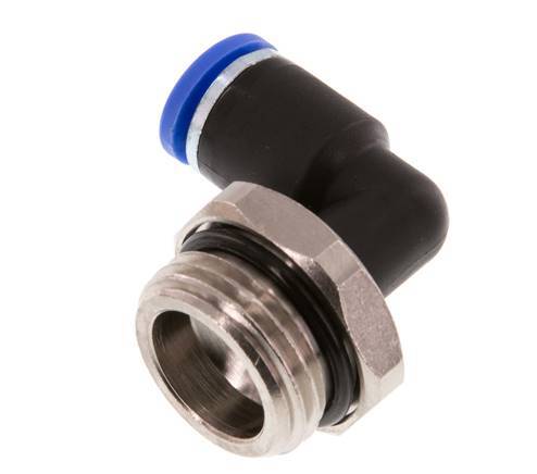 8mm x G1/2'' 90 graden L-verbinding Messing/PA 66 Insteekfitting Buitendraad Draaibaar NBR [2 Stuks]