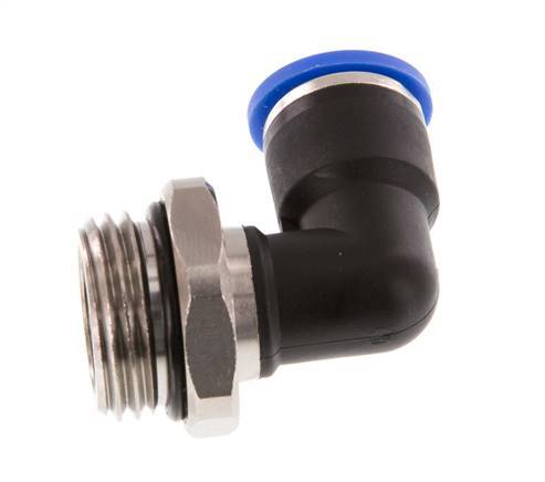 10mm x G1/2'' 90 graden L-verbinding Messing/PA 66 Insteekfitting Buitendraad Draaibaar NBR [2 Stuks]