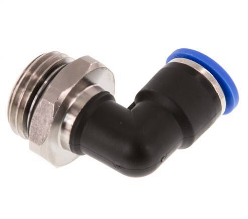 10mm x G1/2'' 90 graden L-verbinding Messing/PA 66 Insteekfitting Buitendraad Draaibaar NBR [2 Stuks]