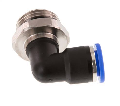 10mm x G1/2'' 90 graden L-verbinding Messing/PA 66 Insteekfitting Buitendraad Draaibaar NBR [2 Stuks]