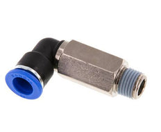 10mm x R1/4'' 90deg Elbow Push-in Fitting with Male Threads Brass/PA 66 NBR Long Sleeve Rotatable [2 Pieces]