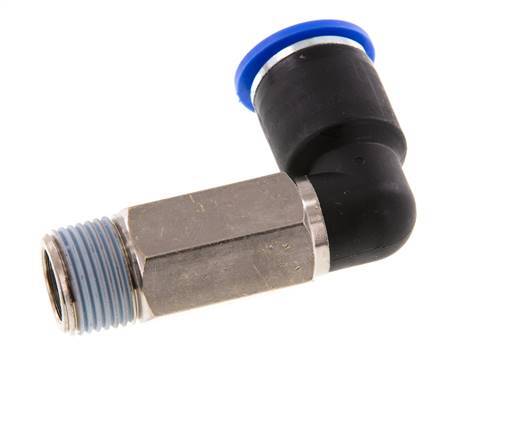 12mm x R3/8'' 90 graden L-verbinding Messing/PA 66 Insteekfitting Buitendraad Lange Huls Draaibaar NBR