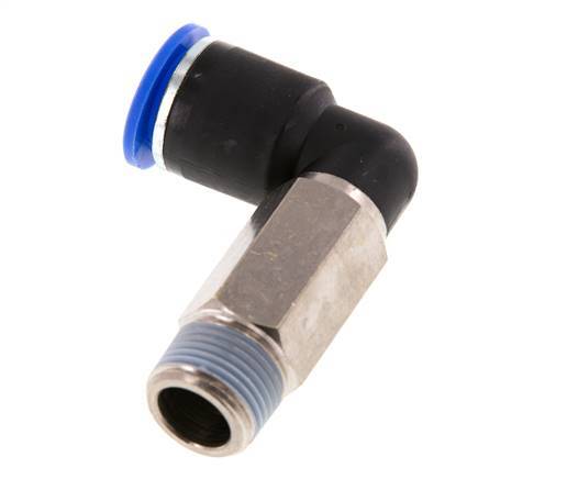 12mm x R3/8'' 90 graden L-verbinding Messing/PA 66 Insteekfitting Buitendraad Lange Huls Draaibaar NBR
