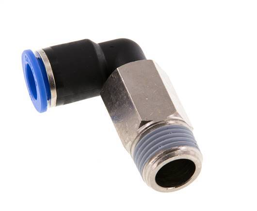 12mm x R1/2'' 90 graden L-verbinding Messing/PA 66 Insteekfitting Buitendraad Lange Huls Draaibaar NBR