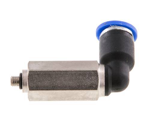 3mm x M 3 90deg Elbow Push-in Fitting with Male Threads Brass/PA 66 NBR Long Sleeve Rotatable [2 Pieces]