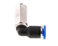 3mm x M 3 90deg Elbow Push-in Fitting with Male Threads Brass/PA 66 NBR Long Sleeve Rotatable [2 Pieces]