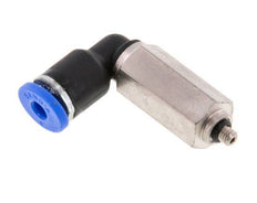 3mm x M 3 90 graden L-verbinding Messing/PA 66 Insteekfitting Buitendraad Lange Huls Draaibaar NBR [2 Stuks]