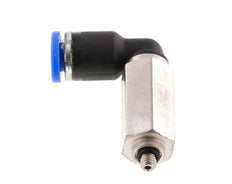 3mm x M 3 90 graden L-verbinding Messing/PA 66 Insteekfitting Buitendraad Lange Huls Draaibaar NBR [2 Stuks]