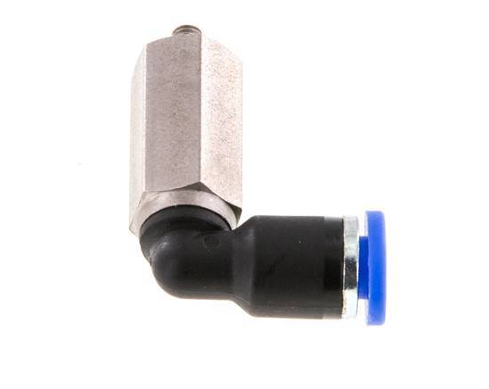 4mm x M 3 90deg Elbow Push-in Fitting with Male Threads Brass/PA 66 NBR Long Sleeve Rotatable [2 Pieces]