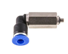 4mm x M 3 90deg Elbow Push-in Fitting with Male Threads Brass/PA 66 NBR Long Sleeve Rotatable [2 Pieces]