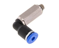 3mm x M 5 90 graden L-verbinding Messing/PA 66 Insteekfitting Buitendraad Lange Huls Draaibaar NBR [2 Stuks]