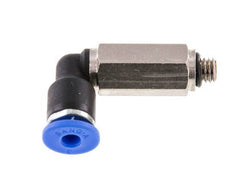 3mm x M 5 90 graden L-verbinding Messing/PA 66 Insteekfitting Buitendraad Lange Huls Draaibaar NBR [2 Stuks]