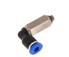 4mm x M 5 90 graden L-verbinding Messing/PA 66 Insteekfitting Buitendraad Lange Huls Draaibaar NBR [2 Stuks]
