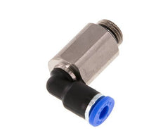 4mm x G1/8'' 90 graden L-verbinding Messing/PA 66 Insteekfitting Buitendraad Lange Huls Draaibaar NBR [2 Stuks]