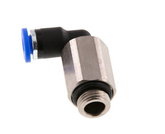 4mm x G1/8'' 90 graden L-verbinding Messing/PA 66 Insteekfitting Buitendraad Lange Huls Draaibaar NBR [2 Stuks]