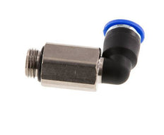 6mm x G1/8'' 90deg Elbow Push-in Fitting with Male Threads Brass/PA 66 NBR Long Sleeve Rotatable [2 Pieces]