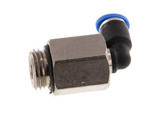 4mm x G1/4'' 90 graden L-verbinding Messing/PA 66 Insteekfitting Buitendraad Lange Huls Draaibaar NBR [2 Stuks]