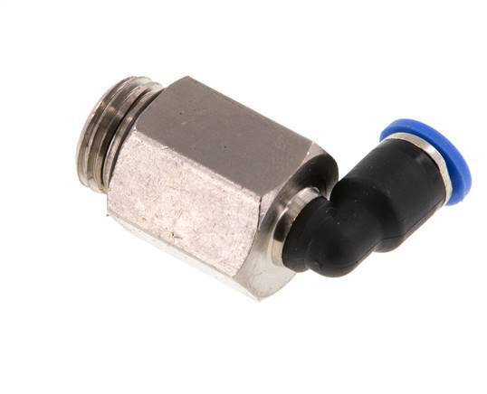 4mm x G1/4'' 90 graden L-verbinding Messing/PA 66 Insteekfitting Buitendraad Lange Huls Draaibaar NBR [2 Stuks]