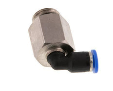 4mm x G1/4'' 90deg Elbow Push-in Fitting with Male Threads Brass/PA 66 NBR Long Sleeve Rotatable [2 Pieces]