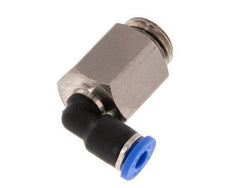 4mm x G1/4'' 90 graden L-verbinding Messing/PA 66 Insteekfitting Buitendraad Lange Huls Draaibaar NBR [2 Stuks]