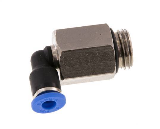 4mm x G1/4'' 90 graden L-verbinding Messing/PA 66 Insteekfitting Buitendraad Lange Huls Draaibaar NBR [2 Stuks]