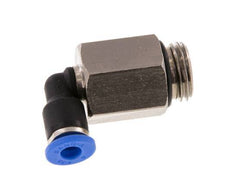 4mm x G1/4'' 90 graden L-verbinding Messing/PA 66 Insteekfitting Buitendraad Lange Huls Draaibaar NBR [2 Stuks]