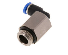 4mm x G1/4'' 90 graden L-verbinding Messing/PA 66 Insteekfitting Buitendraad Lange Huls Draaibaar NBR [2 Stuks]