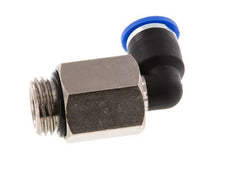 6mm x G1/4'' 90 graden L-verbinding Messing/PA 66 Insteekfitting Buitendraad Lange Huls Draaibaar NBR [2 Stuks]