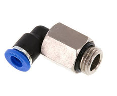 6mm x G1/4'' 90 graden L-verbinding Messing/PA 66 Insteekfitting Buitendraad Lange Huls Draaibaar NBR [2 Stuks]
