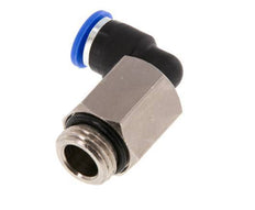 6mm x G1/4'' 90 graden L-verbinding Messing/PA 66 Insteekfitting Buitendraad Lange Huls Draaibaar NBR [2 Stuks]