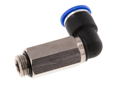 10mm x G1/4'' 90 graden L-verbinding Messing/PA 66 Insteekfitting Buitendraad Lange Huls Draaibaar NBR [2 Stuks]
