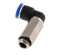 10mm x G1/4'' 90 graden L-verbinding Messing/PA 66 Insteekfitting Buitendraad Lange Huls Draaibaar NBR [2 Stuks]