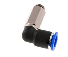 12mm x G1/4'' 90 graden L-verbinding Messing/PA 66 Insteekfitting Buitendraad Lange Huls Draaibaar NBR