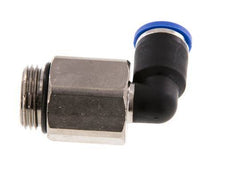 8mm x G3/8'' 90deg Elbow Push-in Fitting with Male Threads Brass/PA 66 NBR Long Sleeve Rotatable [2 Pieces]