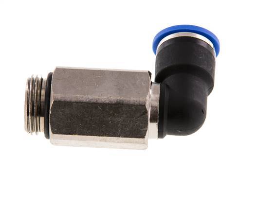 10mm x G3/8'' 90 graden L-verbinding Messing/PA 66 Insteekfitting Buitendraad Lange Huls Draaibaar NBR [2 Stuks]