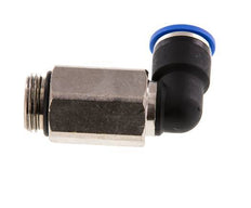 10mm x G3/8'' 90 graden L-verbinding Messing/PA 66 Insteekfitting Buitendraad Lange Huls Draaibaar NBR [2 Stuks]