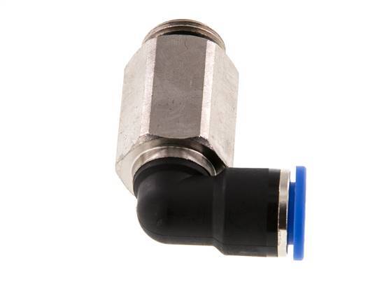 10mm x G3/8'' 90 graden L-verbinding Messing/PA 66 Insteekfitting Buitendraad Lange Huls Draaibaar NBR [2 Stuks]