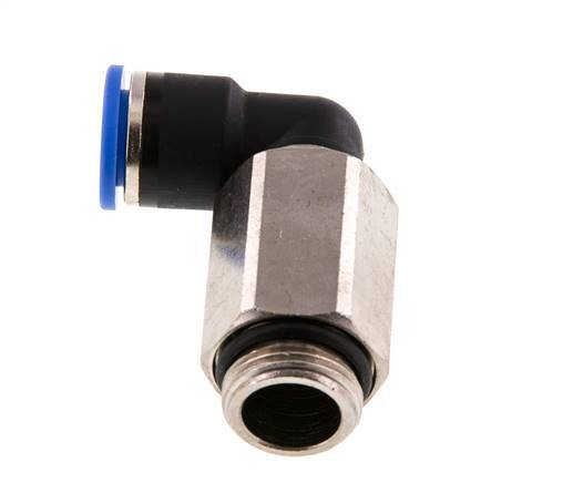 10mm x G3/8'' 90 graden L-verbinding Messing/PA 66 Insteekfitting Buitendraad Lange Huls Draaibaar NBR [2 Stuks]