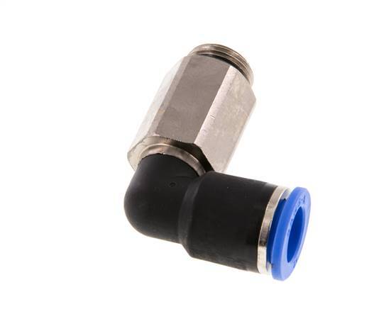 12mm x G3/8'' 90 graden L-verbinding Messing/PA 66 Insteekfitting Buitendraad Lange Huls Draaibaar NBR