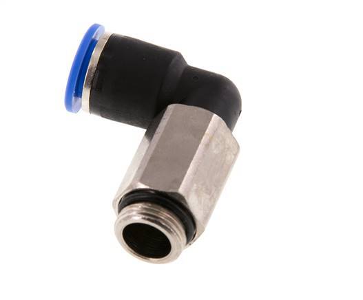 12mm x G3/8'' 90 graden L-verbinding Messing/PA 66 Insteekfitting Buitendraad Lange Huls Draaibaar NBR