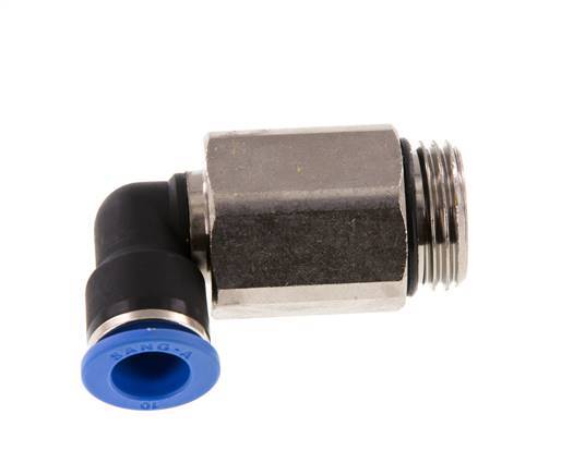 10mm x G1/2'' 90 graden L-verbinding Messing/PA 66 Insteekfitting Buitendraad Lange Huls Draaibaar NBR