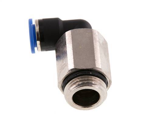 10mm x G1/2'' 90 graden L-verbinding Messing/PA 66 Insteekfitting Buitendraad Lange Huls Draaibaar NBR