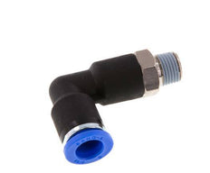 8mm x R1/8'' 90 graden L-verbinding Messing/PA 66 Insteekfitting Buitendraad Lange Behuizing Draaibaar NBR [2 Stuks]