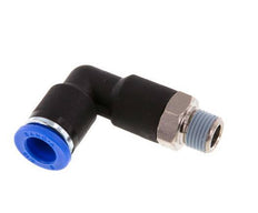 8mm x R1/8'' 90 graden L-verbinding Messing/PA 66 Insteekfitting Buitendraad Lange Behuizing Draaibaar NBR [2 Stuks]
