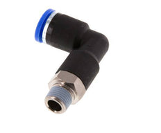 8mm x R1/8'' 90 graden L-verbinding Messing/PA 66 Insteekfitting Buitendraad Lange Behuizing Draaibaar NBR [2 Stuks]