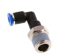 4mm x R1/4'' 90deg Elbow Push-in Fitting with Male Threads Brass/PA 66 NBR Long Body Rotatable [2 Pieces]