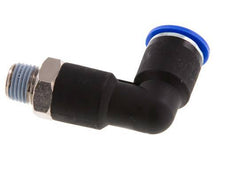 12mm x R1/4'' 90 graden L-verbinding Messing/PA 66 Insteekfitting Buitendraad Lange Behuizing Draaibaar NBR [2 Stuks]